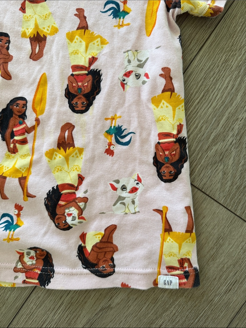 Baby gap organic cotton Moana girls pajama set size 5 years - Picture 5 of 6